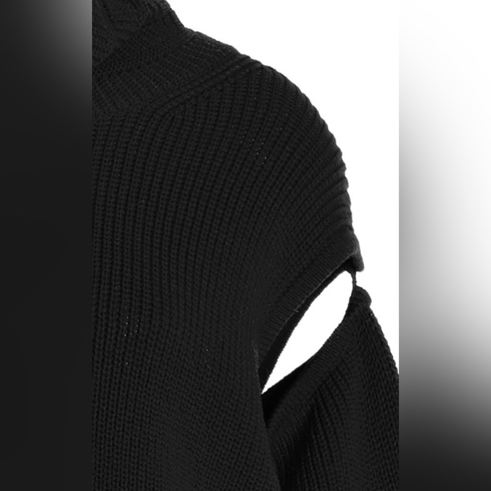 Brandon Maxwell Cutout Knit Wool-Blend Midi Dress Size M - Picture 7 of 13